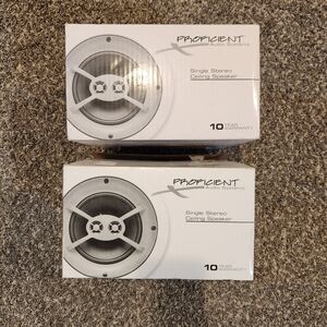 2 New Proficient 6 1/2 Inch Ceiling Speakers
